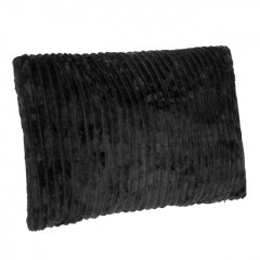 Perna decorativa  neagra catifelata cu model 55x37cm
