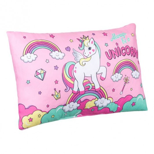 Perna Decorativa pentru Copii Roz Unicorn 50x30cm