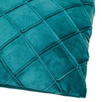 Perna Decorativa Petrol Velvet cu Romburi 45x45cm