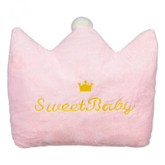 Perna Decorativa Coroana Roz Sweet Baby  40x37cm