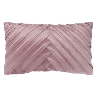 Perna Decorativa Roz Velvet cu Model Reliefat 50x30cm