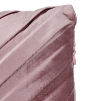 Perna Decorativa Roz Velvet cu Model Reliefat 50x30cm
