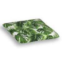 Perna pentru Scaun din Bumbac de Vara Bej Model Frunze Tropicale 40x40cm