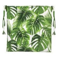 Perna pentru Scaun din Bumbac de Vara Bej Model Frunze Tropicale 40x40cm