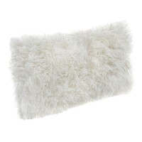 Perna Decorativa din Imitatie de Blana Shaggy Alba 50x30cm