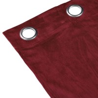 Perdea Decorativa cu Inele Velvet Bordo 140x260cm, 1 buc