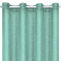 Perdea Decorativa cu Inele Verde Menta 140x260cm,1 buc