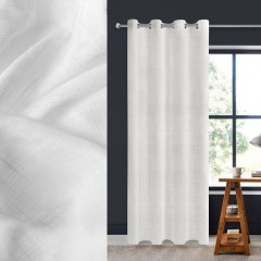 Perdea Decorativa cu Inele Off White 140x260cm,1 buc