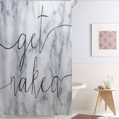 Perdea pentru Dus Gri Marble "Get Naked" 180x180cm