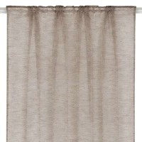 Perdea de Fereastra Decorativa cu Banda Bej 140x140cm, 1 buc