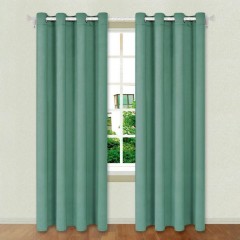 Draperie Decorativa cu Inele Verde Menta 140x260cm, 1 buc