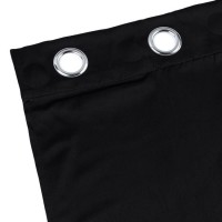 Draperie Decorativa cu Inele Neagra 140x260cm, 1 buc