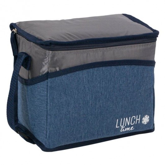 Geanta Izoterma Blue Jean Antracit cu Fermoar 26x16x21cm - 9L