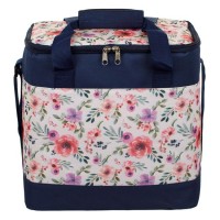 Geanta Izoterma Albastra Ecru Floral 28x18x30cm - 15l