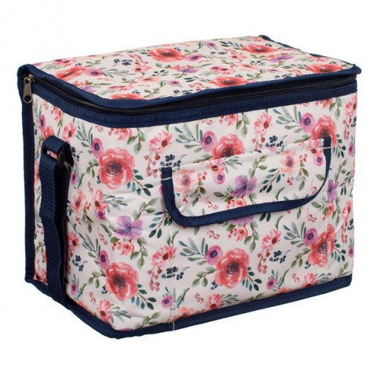 Geanta Izoterma Albastra Ecru Floral 31x24x20cm - 14L