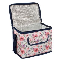 Geanta Izoterma Albastra Ecru Floral 31x24x20cm - 14L