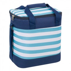 Geanta Izoterma Bleu Turcoaz cu Dungi 28x18x30cm - 15L