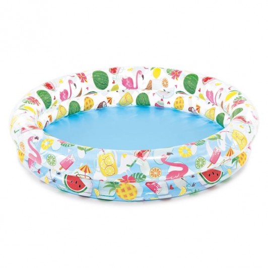 Piscina cu Model Flamingo Fructe pentru Copii Copii Ø1.22m x 0.25cm