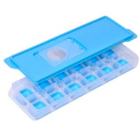 Cutie pentru Cuburi de Gheata din Silicon cu Capac din Plastic  12 Compartimente