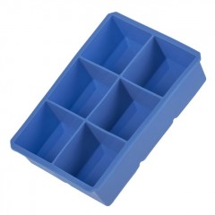 Forma din Silicon Albastru pentru 6 Cuburi de Gheata Patrate 16.5x11x4.5cm