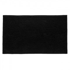 Covoras de Baie Negru Reliefat cu Microfibre 75x45cm