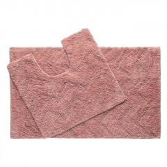 Set Covorase pentru Baie Dusty Pink Model Gresie - 2 buc