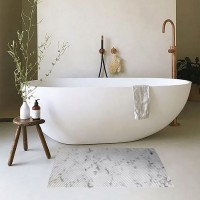 Covoras Anti Alunecare pentru Baie Bej Marble 39x70 cm