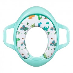 Reductor WC cu Manere Verzi Dinozauri Honey Baby pentru Copii - 41x37cm