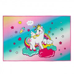 Covoras Decorativ Dreptunghiular Roz Unicorn 90x60cm