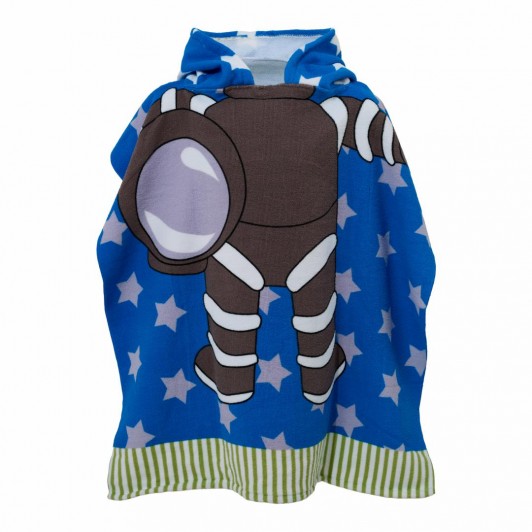 Prosop Poncho de plaja pentru copii, 60x120 cm, Astronaut multicolor