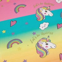 Autocolant Rola PVC Colorat cu Model Unicorn 150x45cm