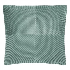 Perna Decorativa de Iarna Velvet Verde cu Dungi 45x45cm