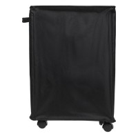 Cos de Rufe Textil Negru cu Roti LAUNDRY 40x20x58cm - 42L