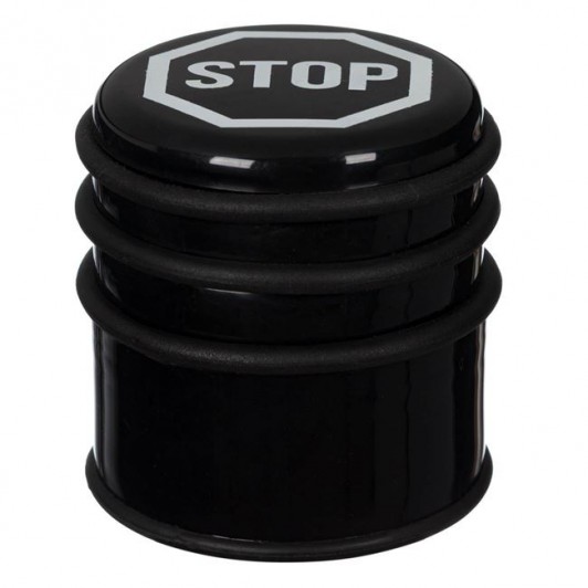 Opritor Usa Metalic Negru STOP Ø7.5x8cm