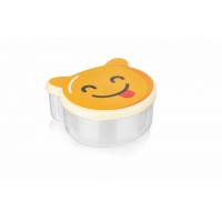 Set 4 caserole din plastic cu capac, diverse marimi, Smiley Face