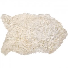 Covoras Decorativ Shaggy Alb in Forma de Animal 55x90cm