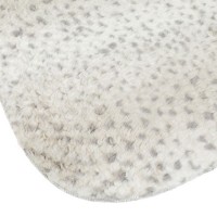 Covoras Decorativ din Imitatie de Blana Bej cu Model Dots 130x90cm