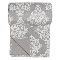 Cuvertura cu Doua Fete Gri Damask 220x240cm