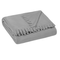 Cuvertura Decorativa de Iarna Fleece Gri pentru Fotoliu 170x130cm