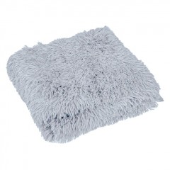 Cuvertura Decorativa de Iarna din Imitatie de Blana Shaggy Gri 160x130cm