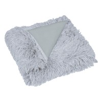 Cuvertura Decorativa de Iarna din Imitatie de Blana Shaggy Gri 160x130cm