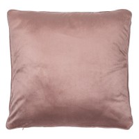 Perna Decorativa de Iarna Roz Velvet cu Folie Aurie Argintie 45x45cm