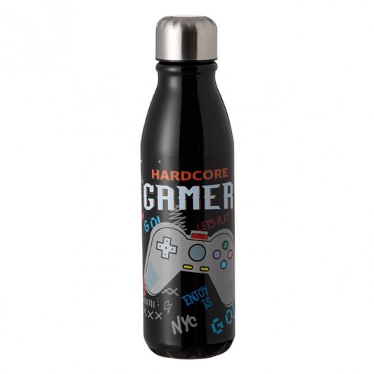 Sticla Apa din Aluminiu Neagra Gaming 600ml