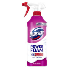 DOMESTOS Spray Spuma pt Curatare Baie Power Foam FLORAL FRESH 435 ml