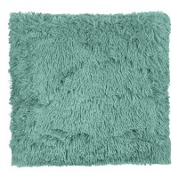 Perna Decorativa de Iarna din Imitatie de Blana Shaggy Verde Menta 51x51cm