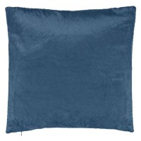 Perna Decorativa de Iarna Albastra Velvet cu Dungi 45x45cm