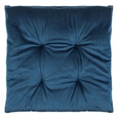 Perna Scaun Decorativa de Iarna Albastra Velvet 40x40cm