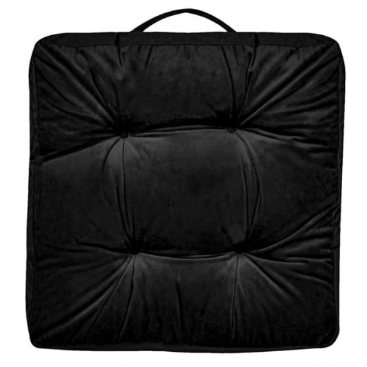 Perna de Podea Neagra Velvet 43x43cm