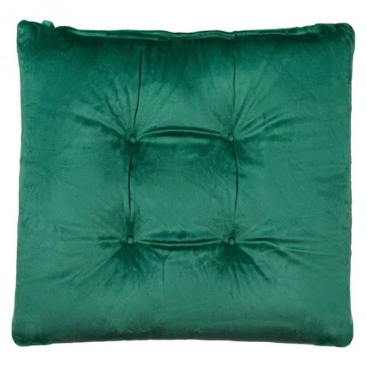 Perna Decorativa de Iarna Velvet Verde pentru Scaun 40x40cm