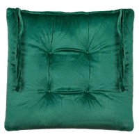 Perna Decorativa de Iarna Velvet Verde pentru Scaun 40x40cm